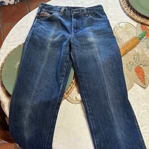 Men's Dark Blue Straight Jeans